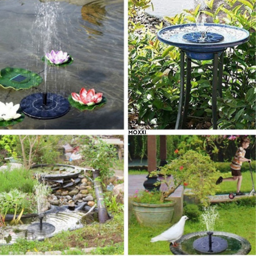 Milieuvriendelijke fontein voor bakken en vijvers met onze Zonne Oasis™