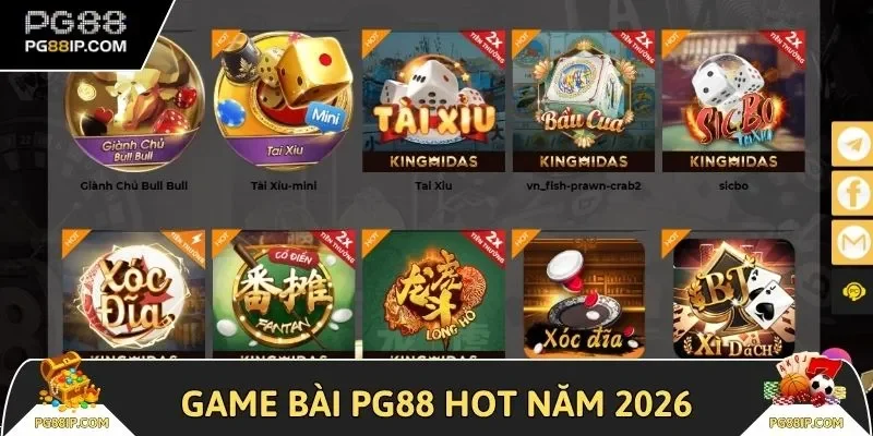 Game bài PG88 chuyên mục hot năm 2026