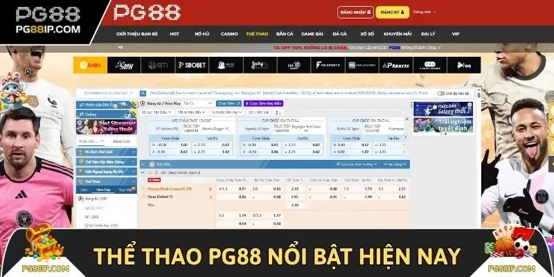 Thể thao PG88 sảnh cược nổi bật hiện nay