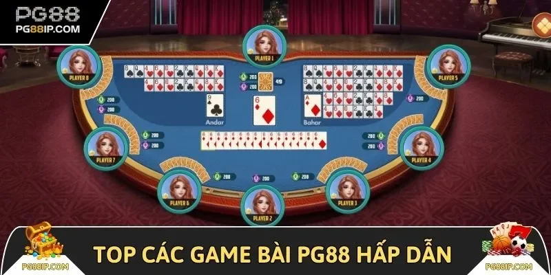 Top các game nên trải nghiệm tại game bài PG88